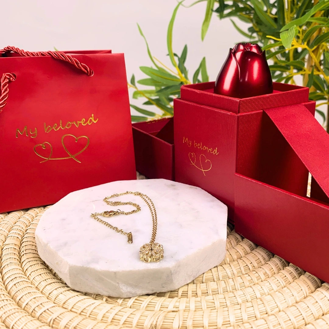 El collar 2 X 1 que enamora + caja de regalo sin costo