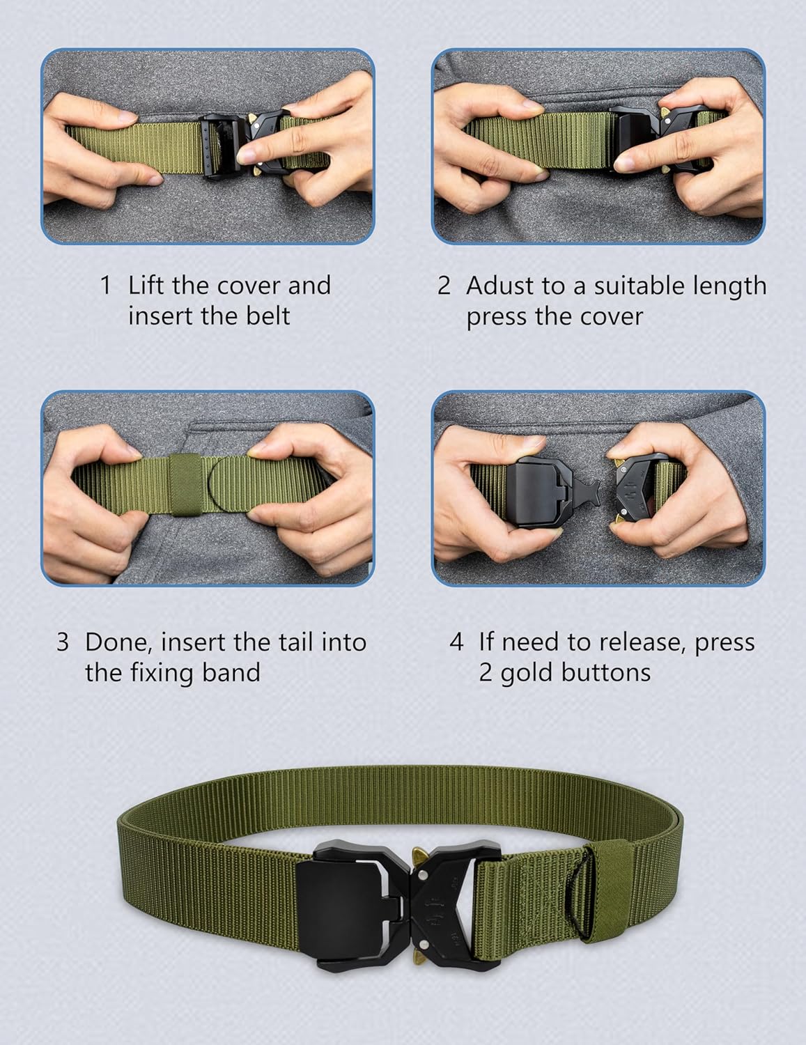 CINTURON TACTICO 3X1