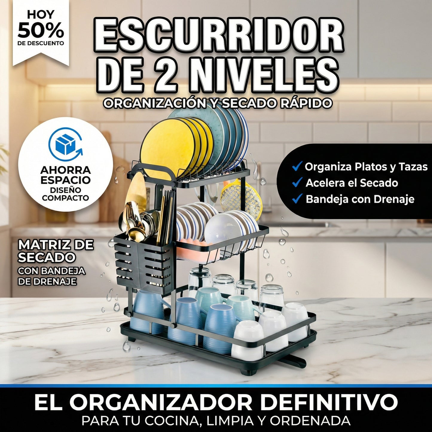 ESCURRIDOR DE DOS NIVELES