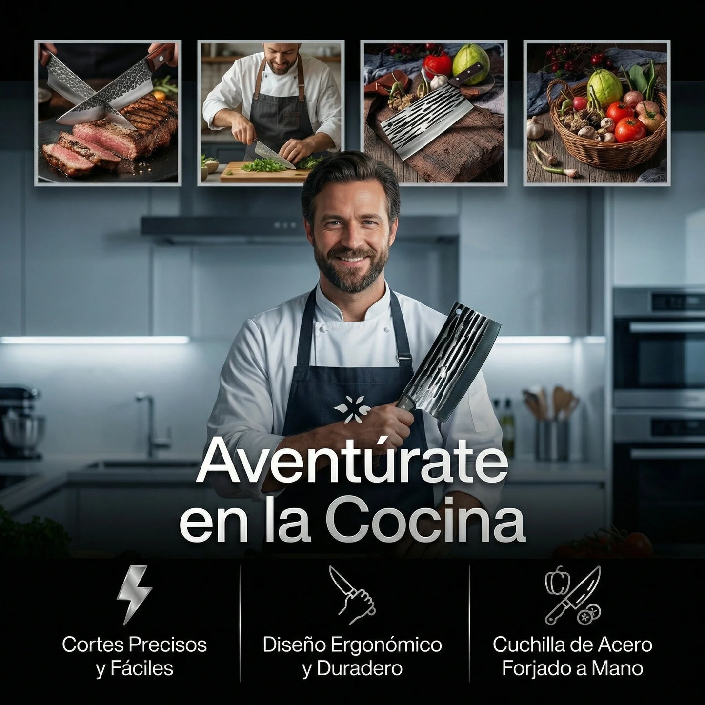 Hacha De Cocina Profesional