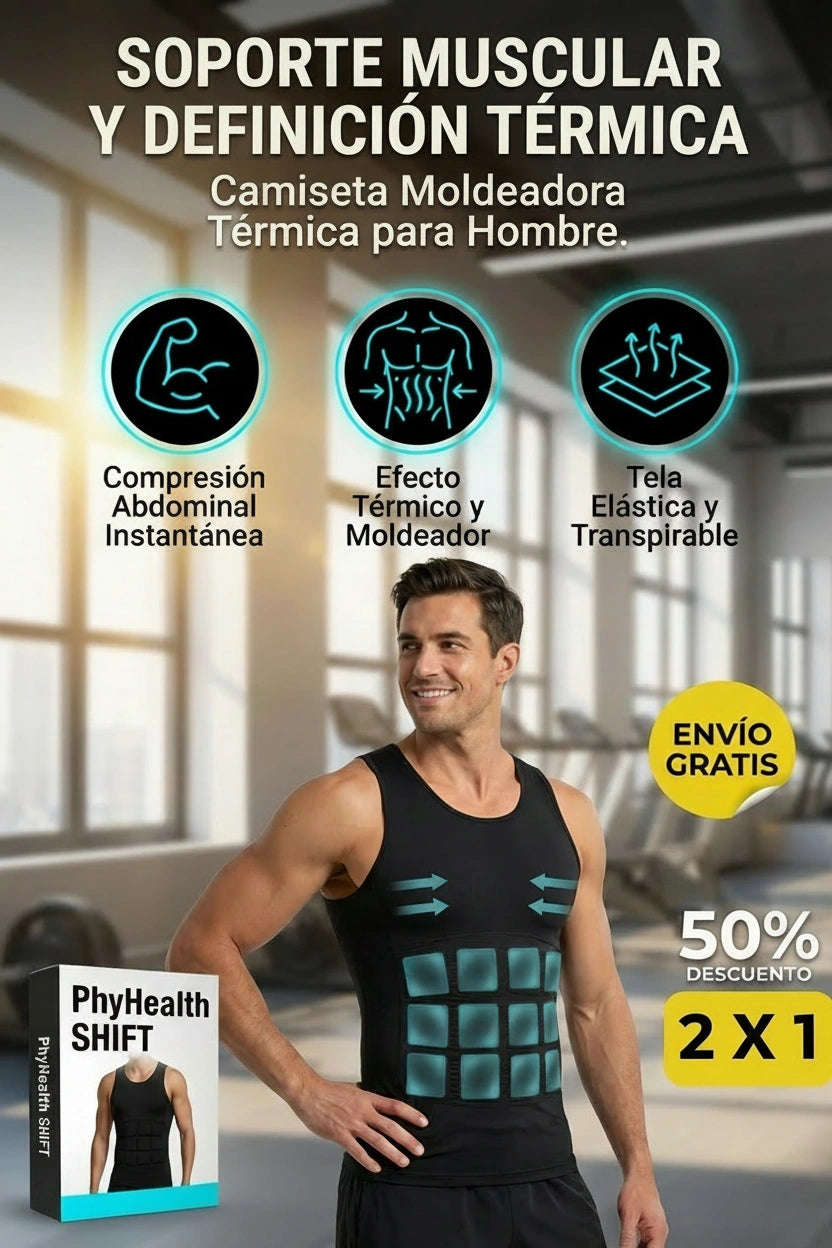 CAMISETA TERMICA REDUCTORA TRANSPIRABLE 2X1