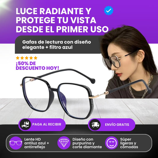 GAFAS DE LECTURA CON PURPURINA 2 x 1