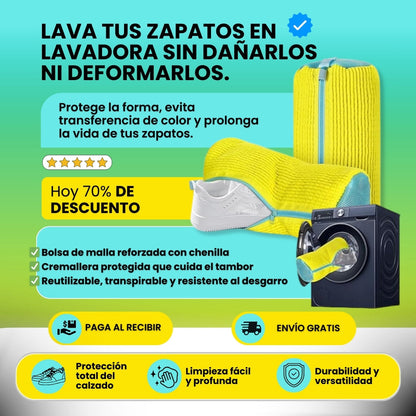 BOLSA PARA LAVAR ZAPATOS EN LAVADORA 2 x 1
