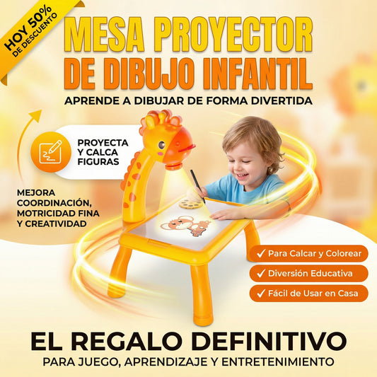 MESA PROYECTOR DE BIBUJO INFANTIL 50% DESCUENTO
