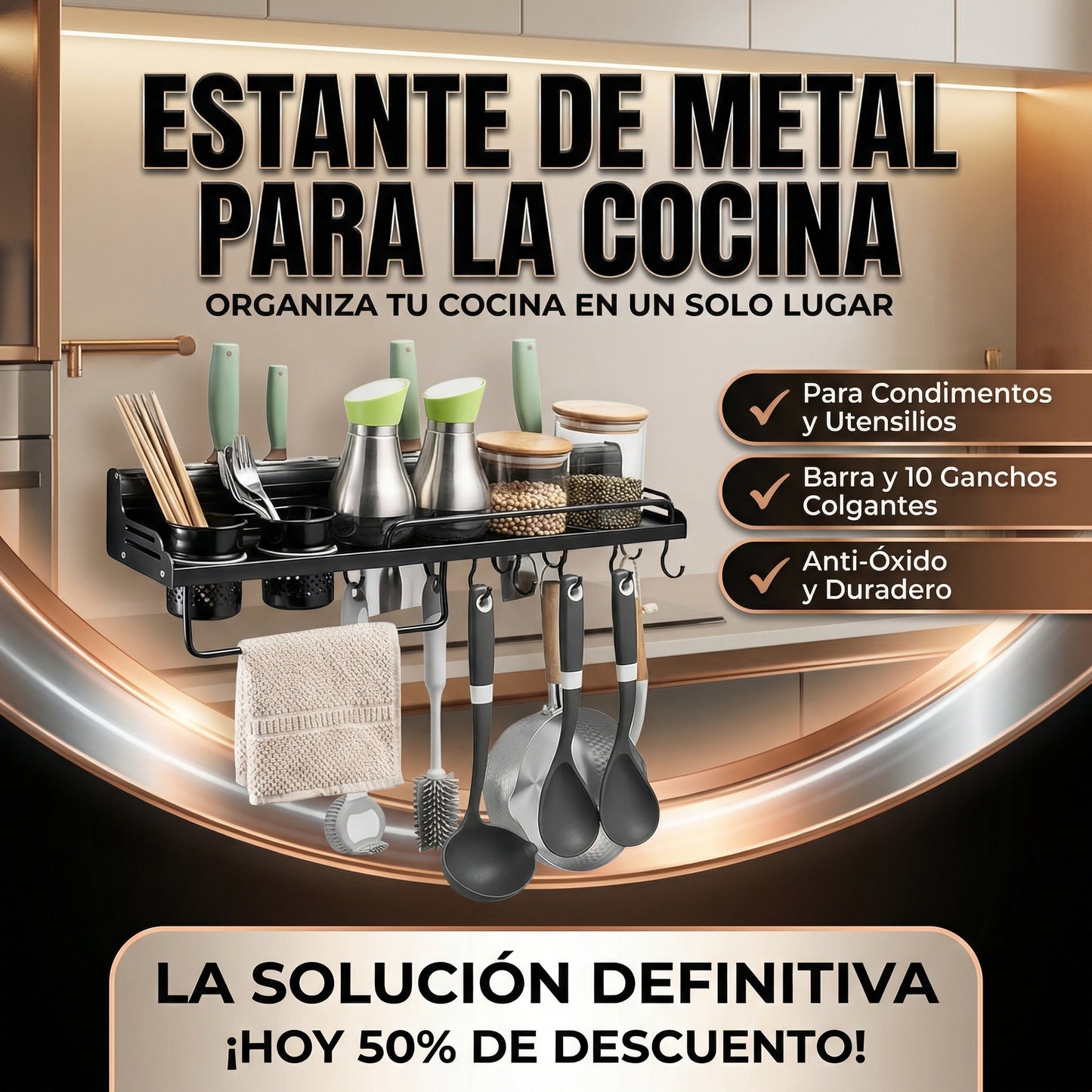 Estante de Metal para cocina con 50% descuento